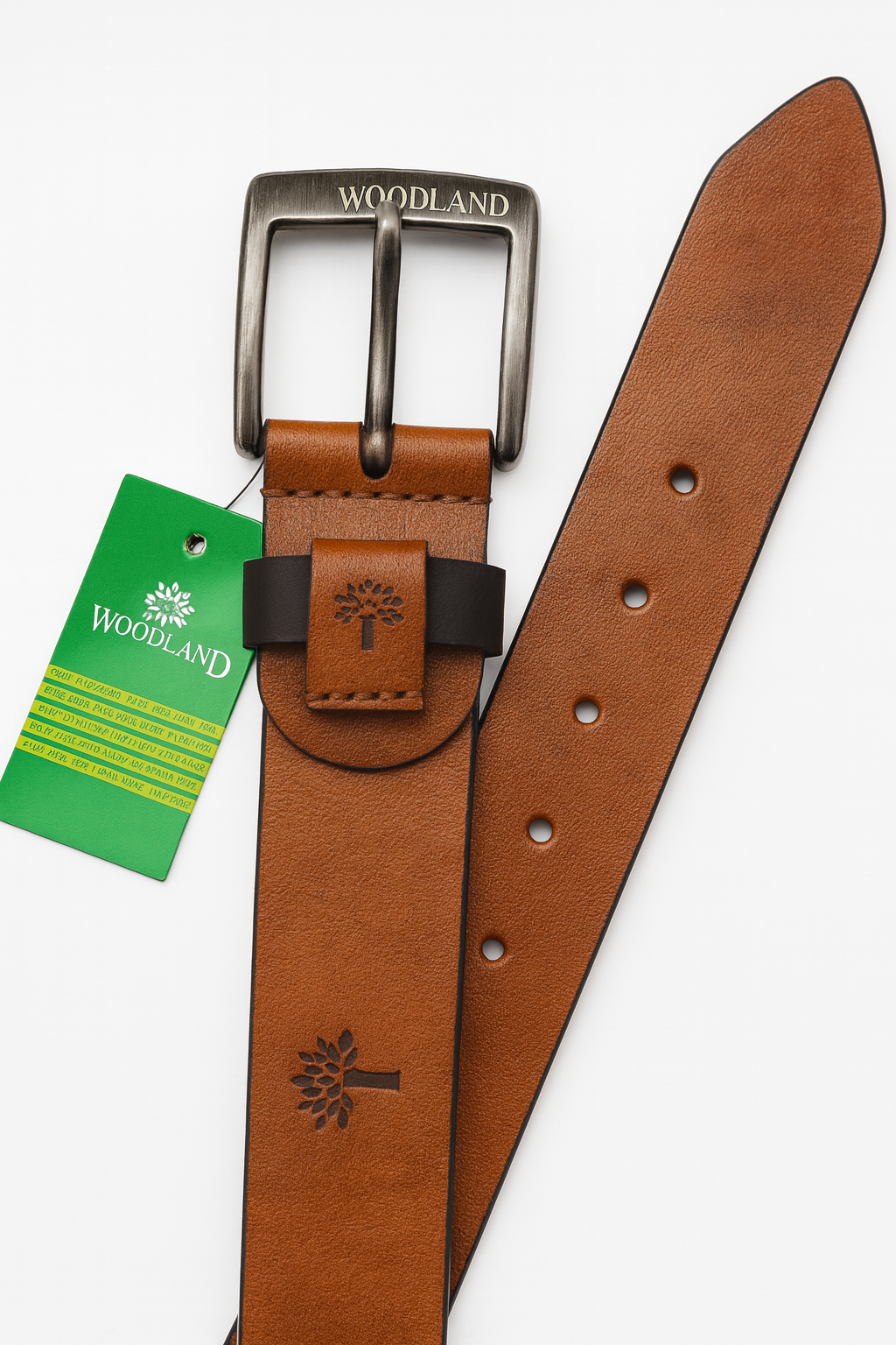 Woodland Inspired Premium Brown Leather Belt