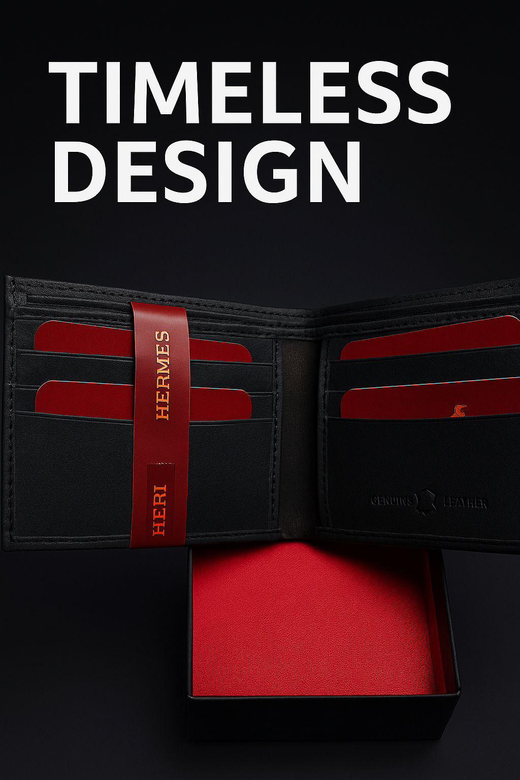 HERMES PARIS Leather Wallet