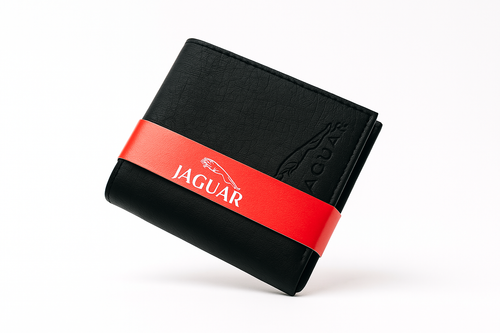 Jaguar Premium Black Leather Wallet