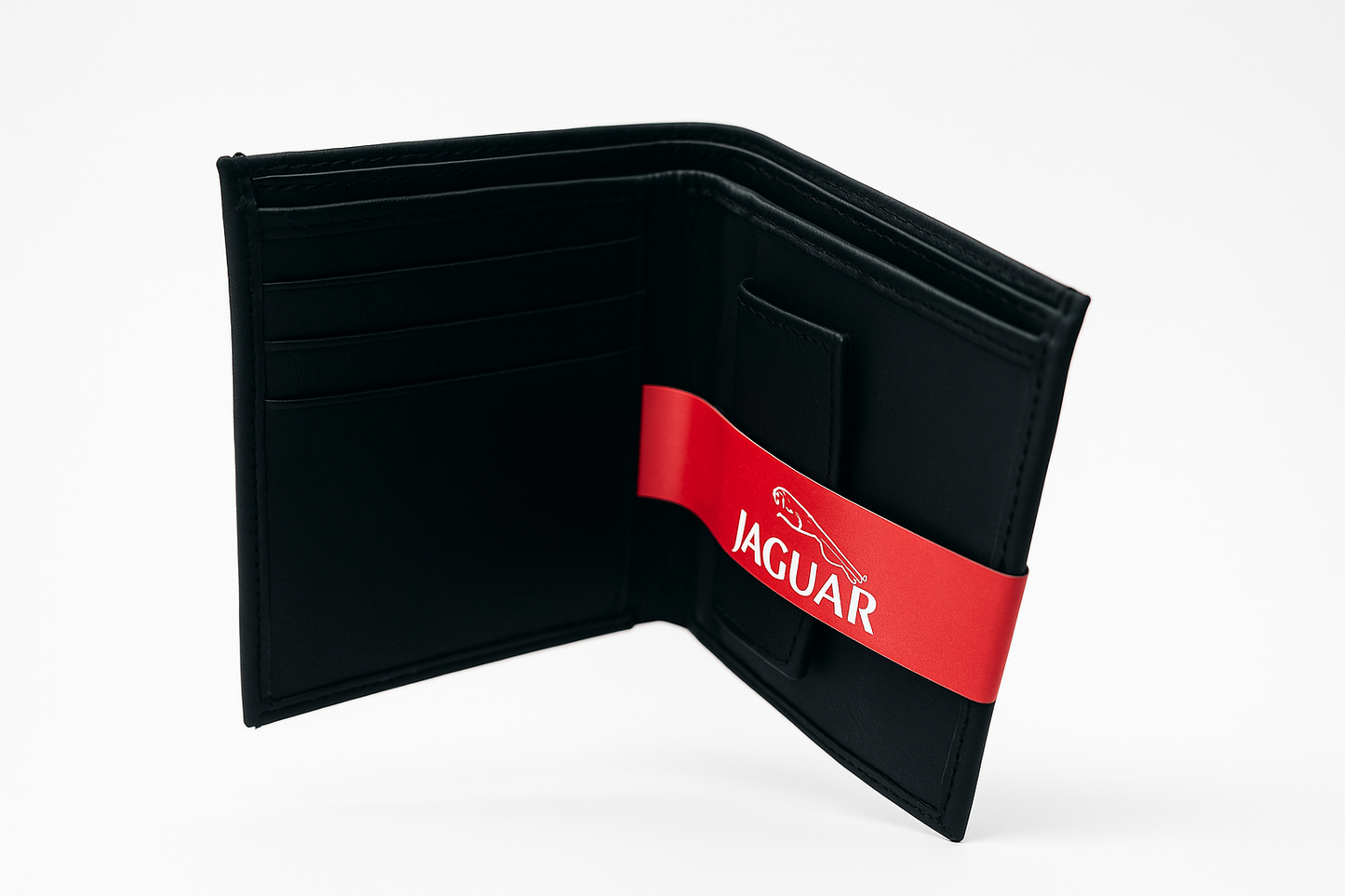 Jaguar Premium Black Leather Wallet