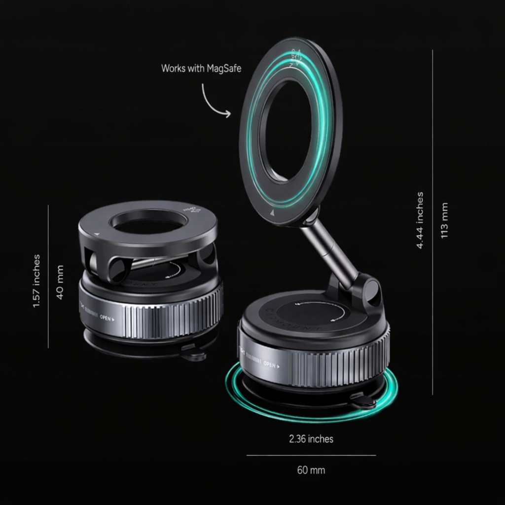 Magnetic suction phone holder