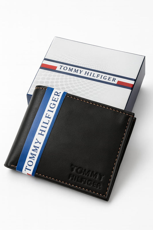 Tommy Hilfiger Premium Leather  Black Wallet