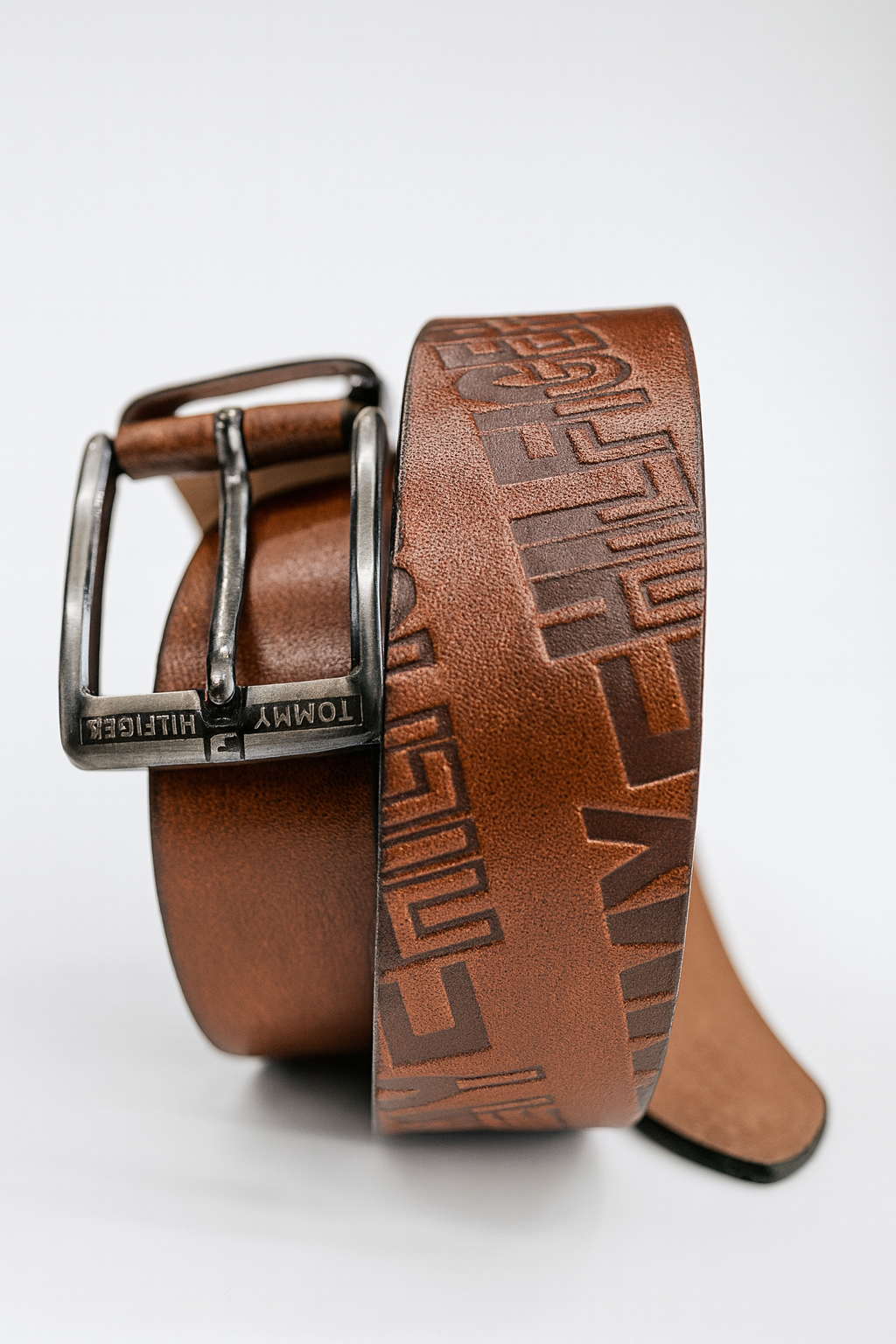 Tommy Hilfiger Inspired Embossed Leather Belt