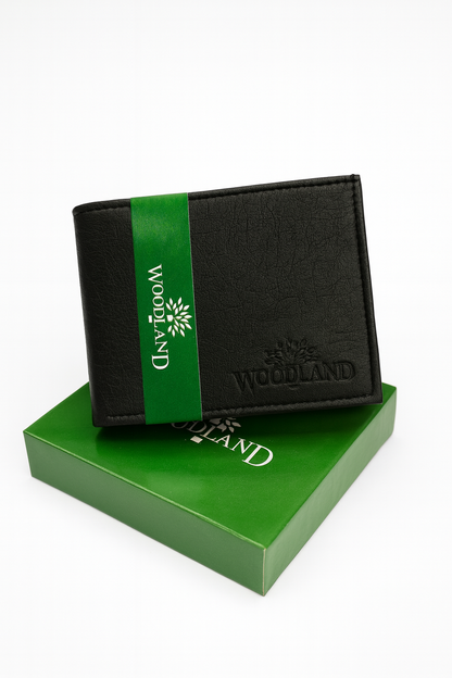 Woodland Premium Black Leather Wallet