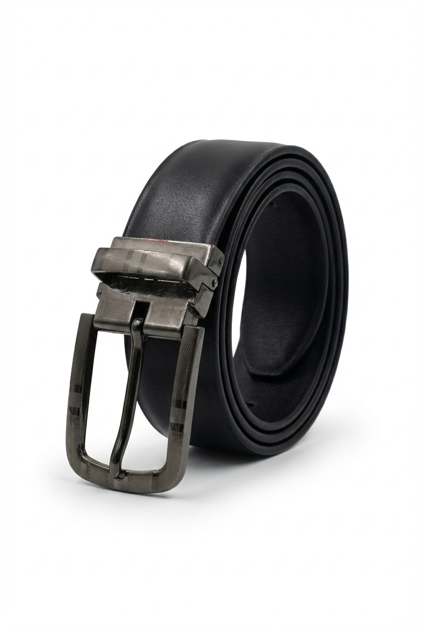 Premium Black Leather Belt for Men