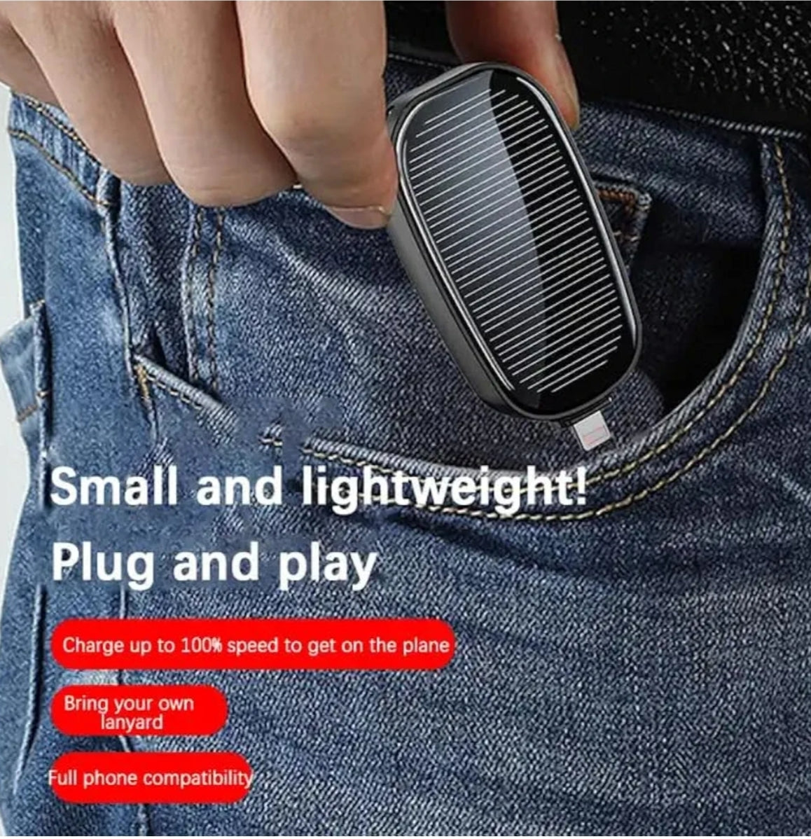 Mini Portable Solar Power Bank – Plug