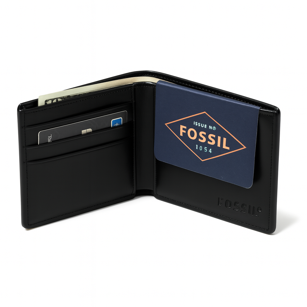 Quality Fossil – Premium Black Leather Wallet