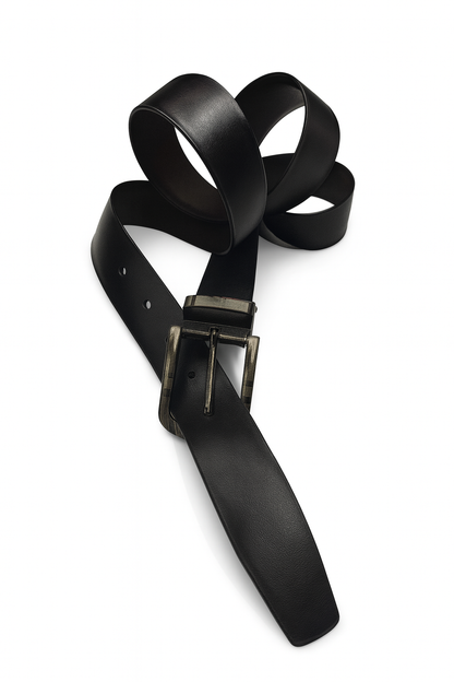 Premium Black Leather Belt for Men