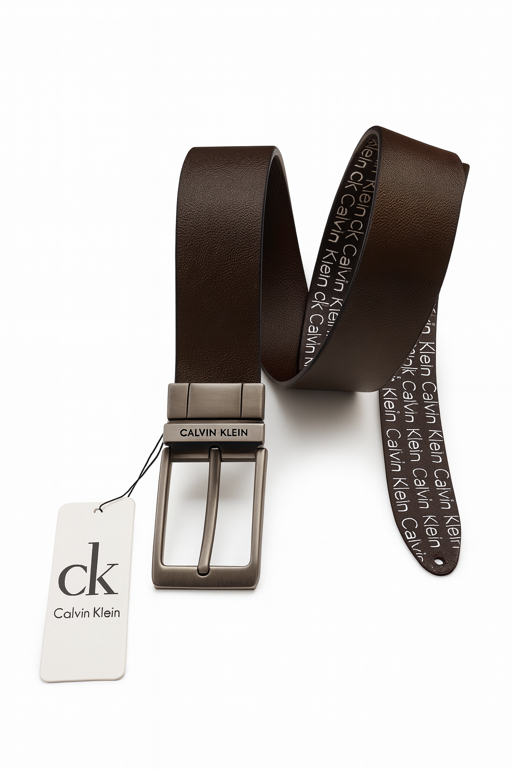 Calvin Klein 2 in 1 Reversible Printed Leather Belt