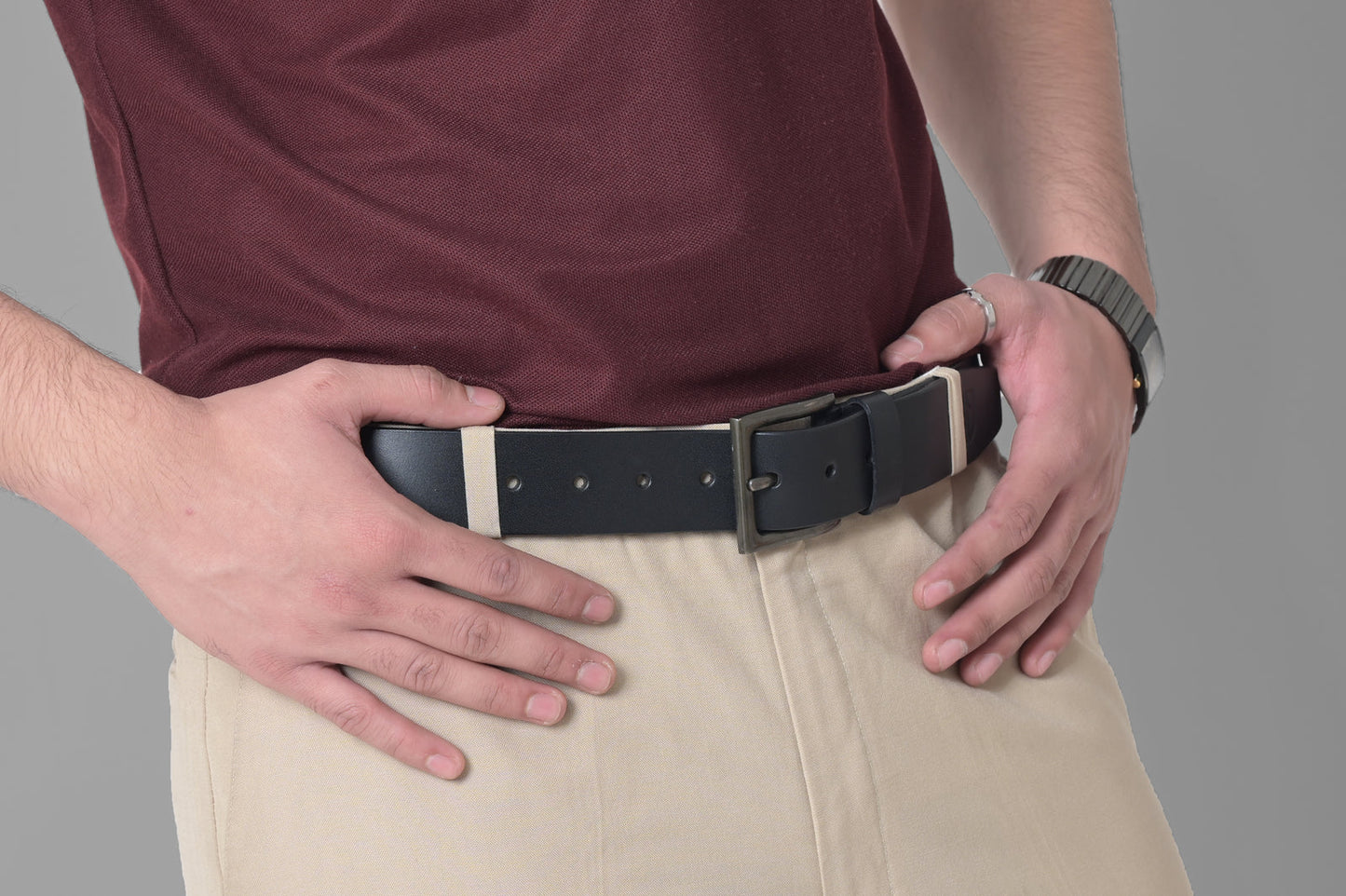 Polo Belt – Black Leather