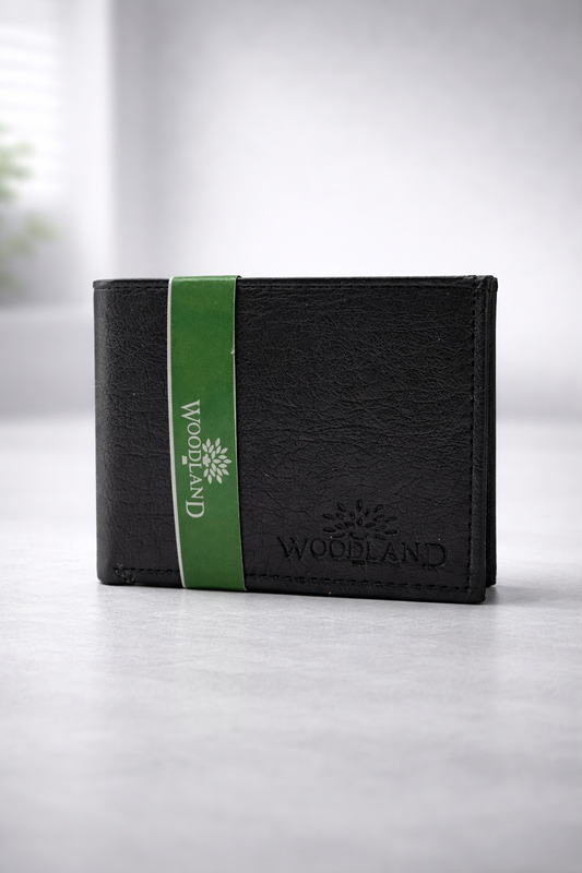 Woodland Classic Black Leather Wallet