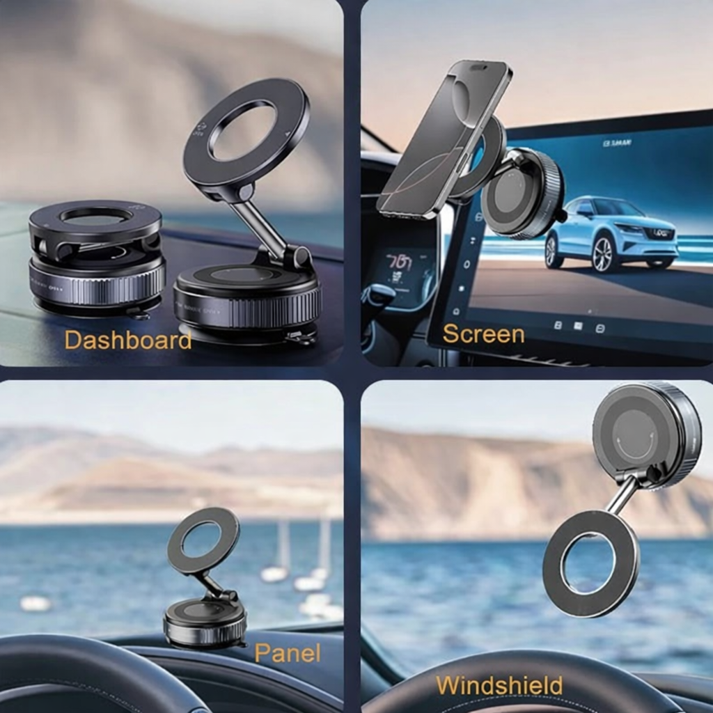 Magnetic suction phone holder