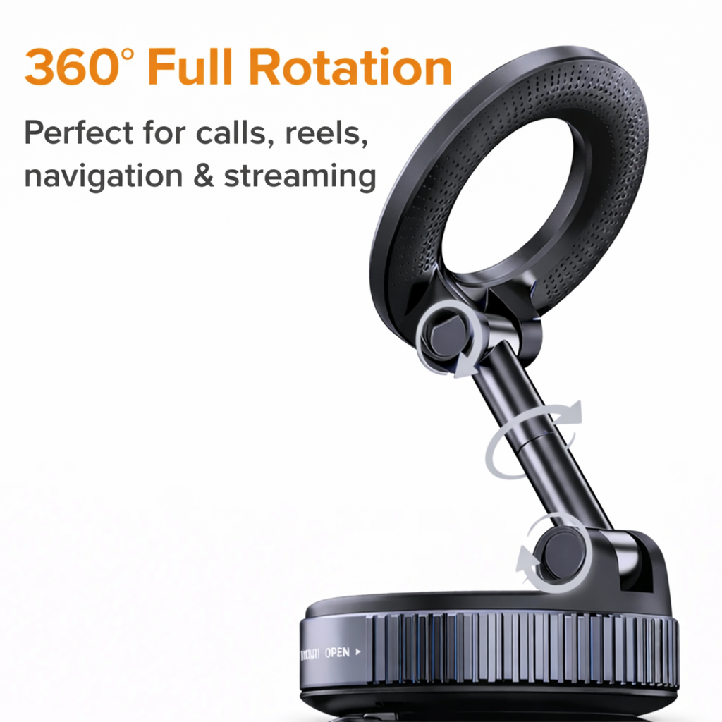 Magnetic suction phone holder