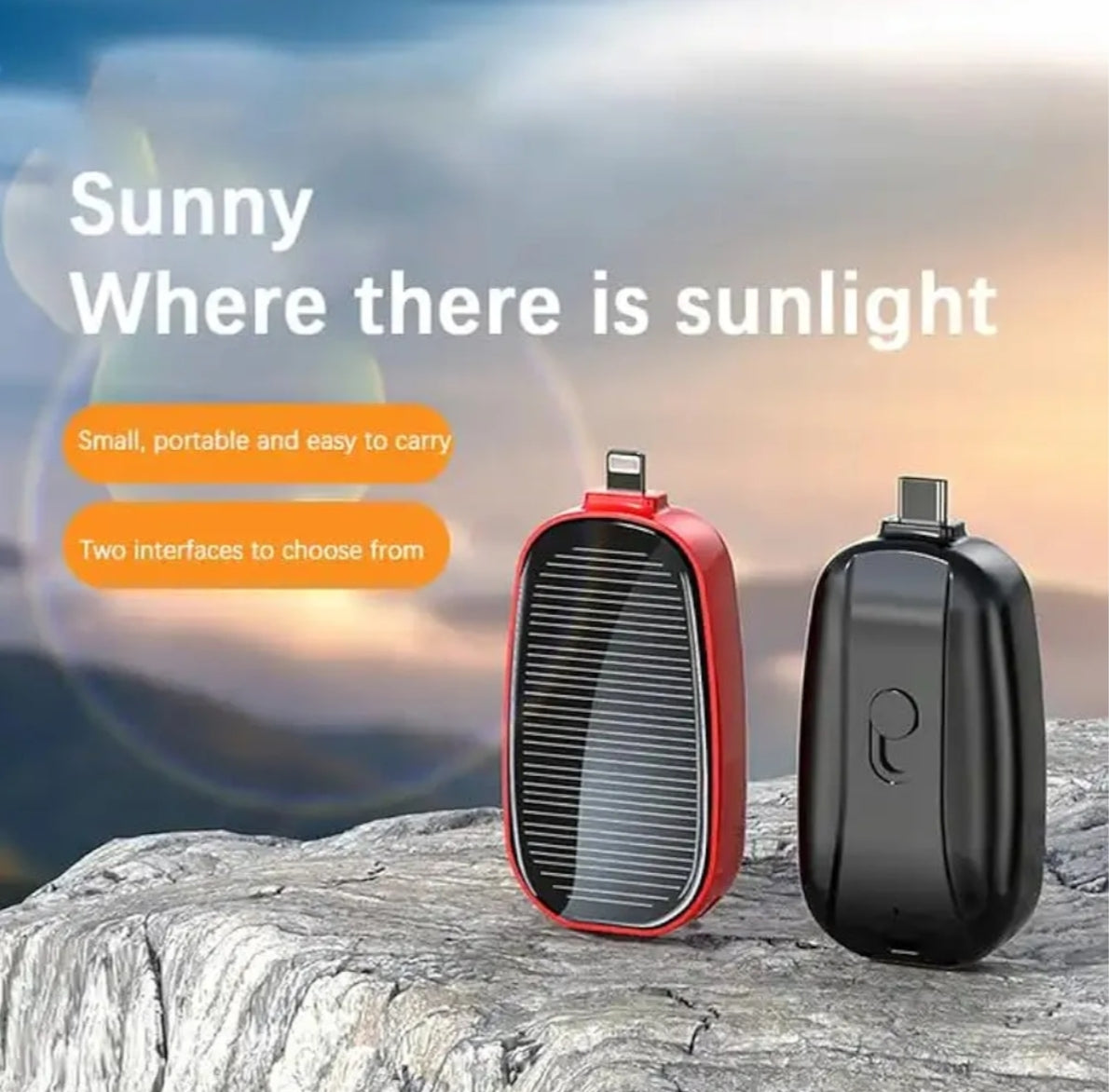 Mini Portable Solar Power Bank – Plug