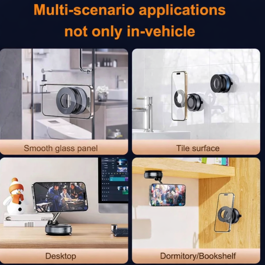 Magnetic suction phone holder