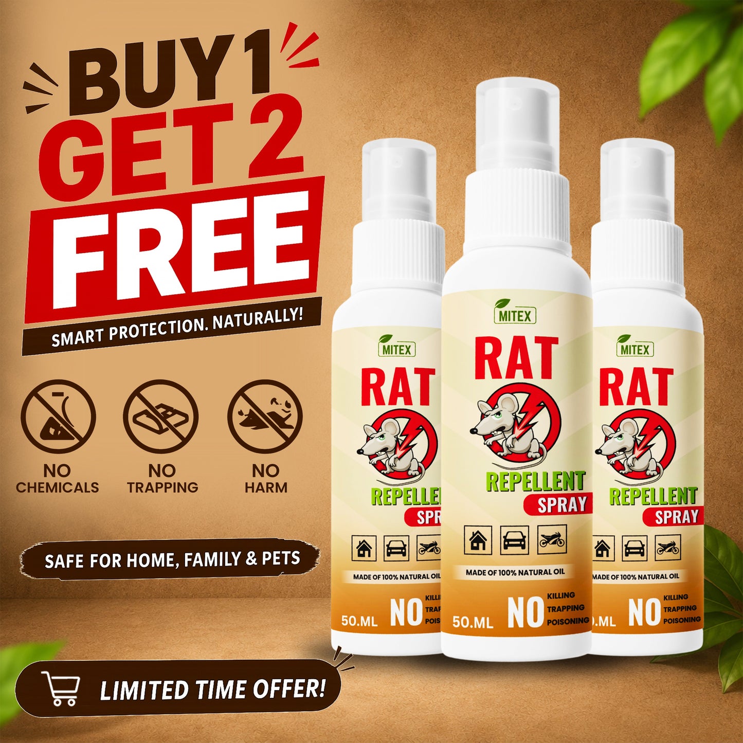 Rat Repellent Spray  Safe , Effective , and Eco friendly