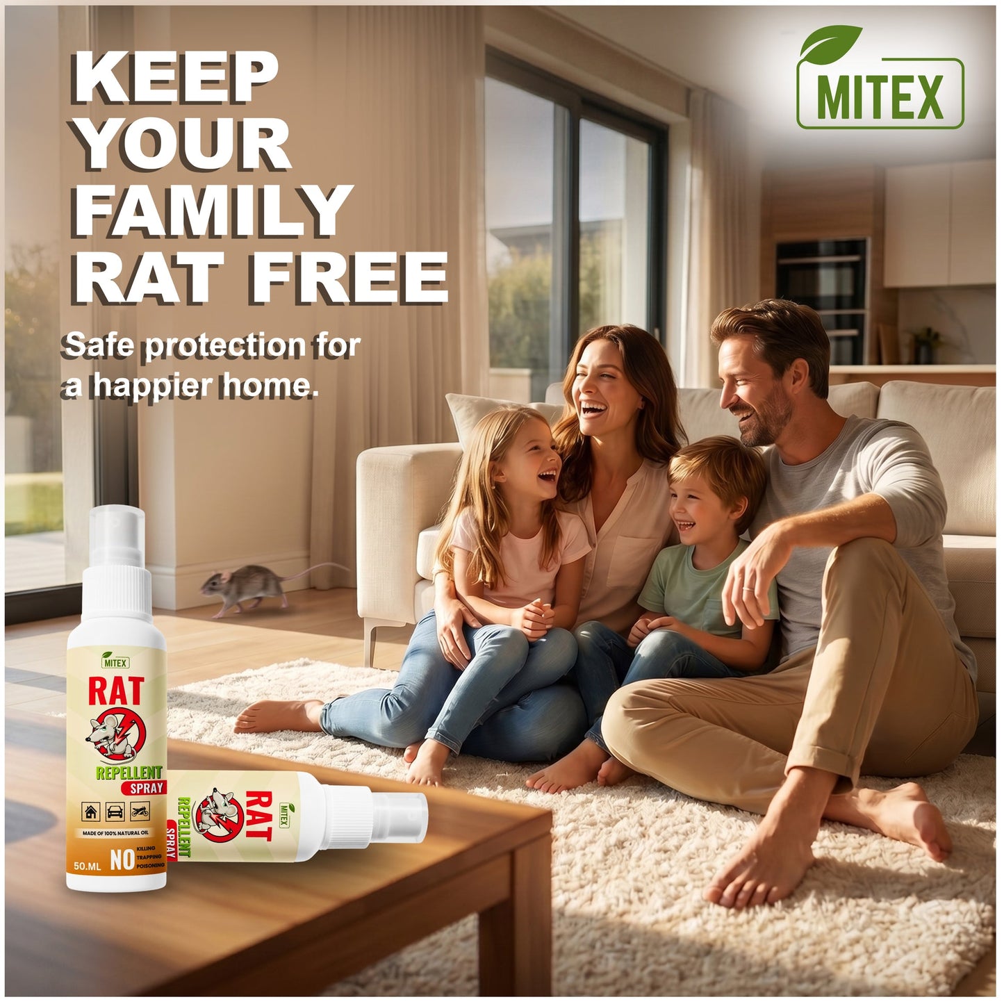 Rat Repellent Spray  Safe , Effective , and Eco friendly