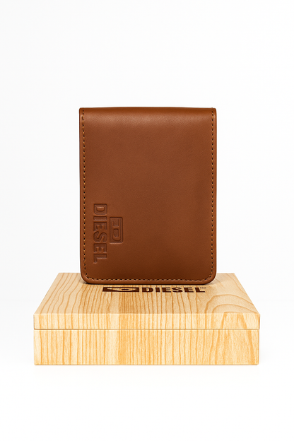Diesel Premium Tan Leather Wallet for Men