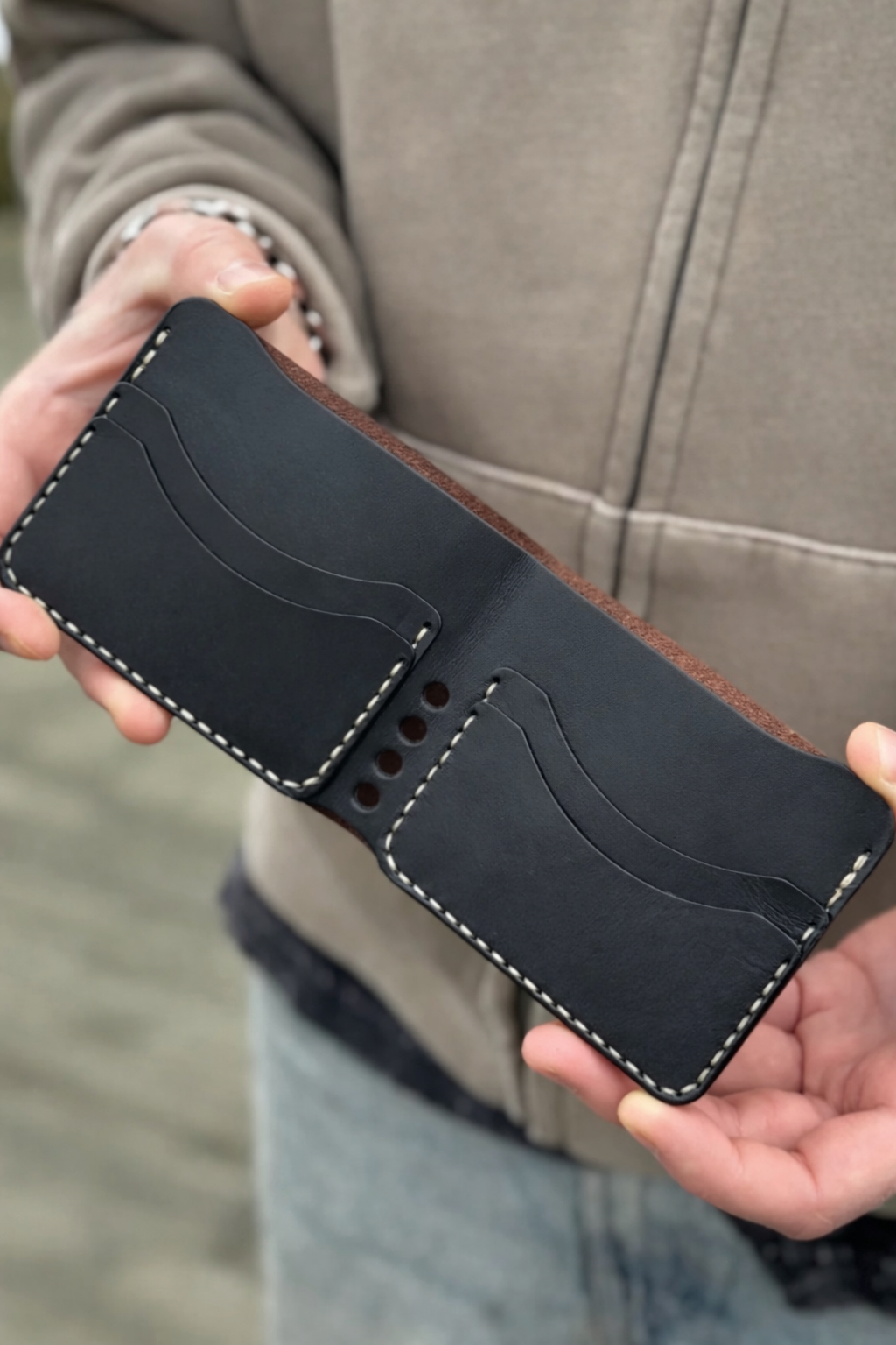 Premium leather wallet with Eagle Embossing