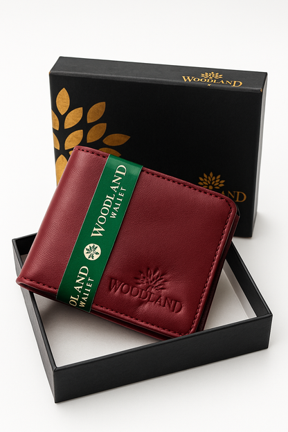 Woodland Premium Maroon Leather Wallet