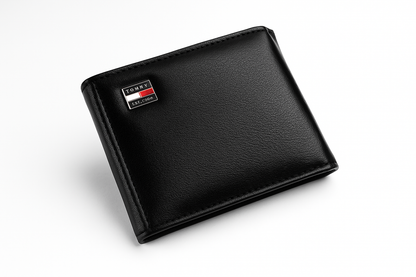 Tommy Black Genuine Leather Wallet for Men