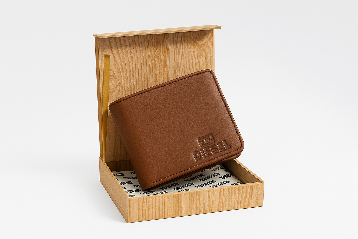 Diesel Premium Tan Leather Wallet for Men