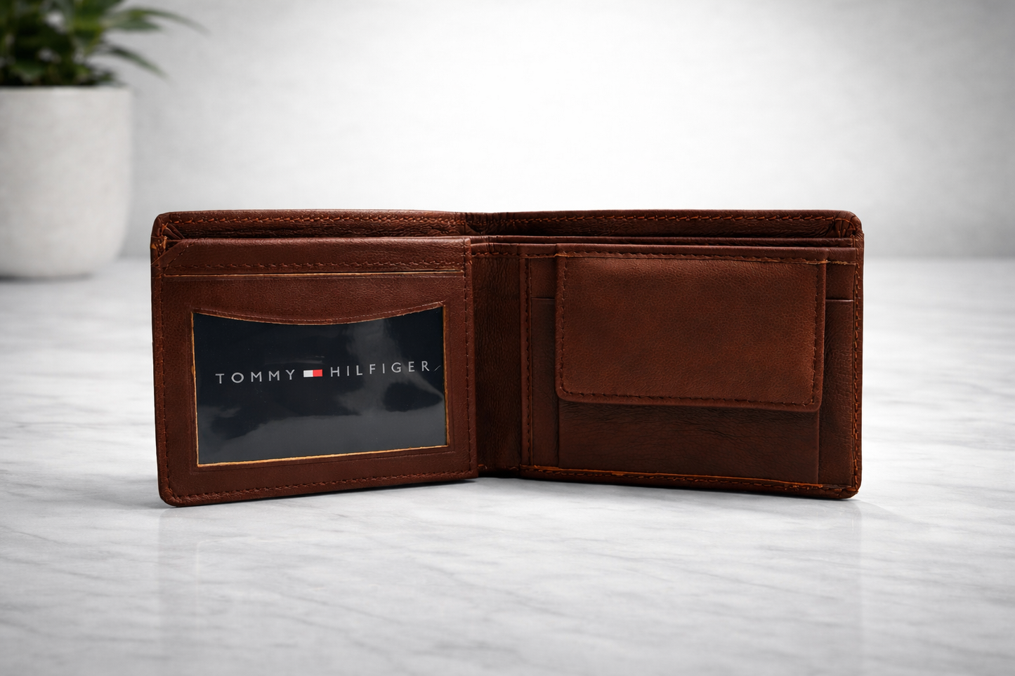 Tommy Hilfiger Premium Leather  Brown Wallet