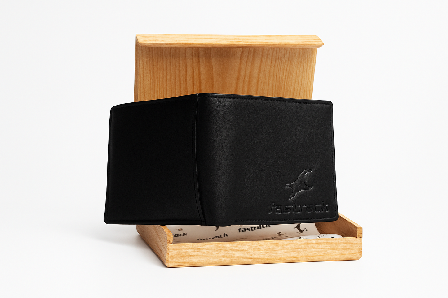 Fastrack Premium Black Leather Wallet for Men