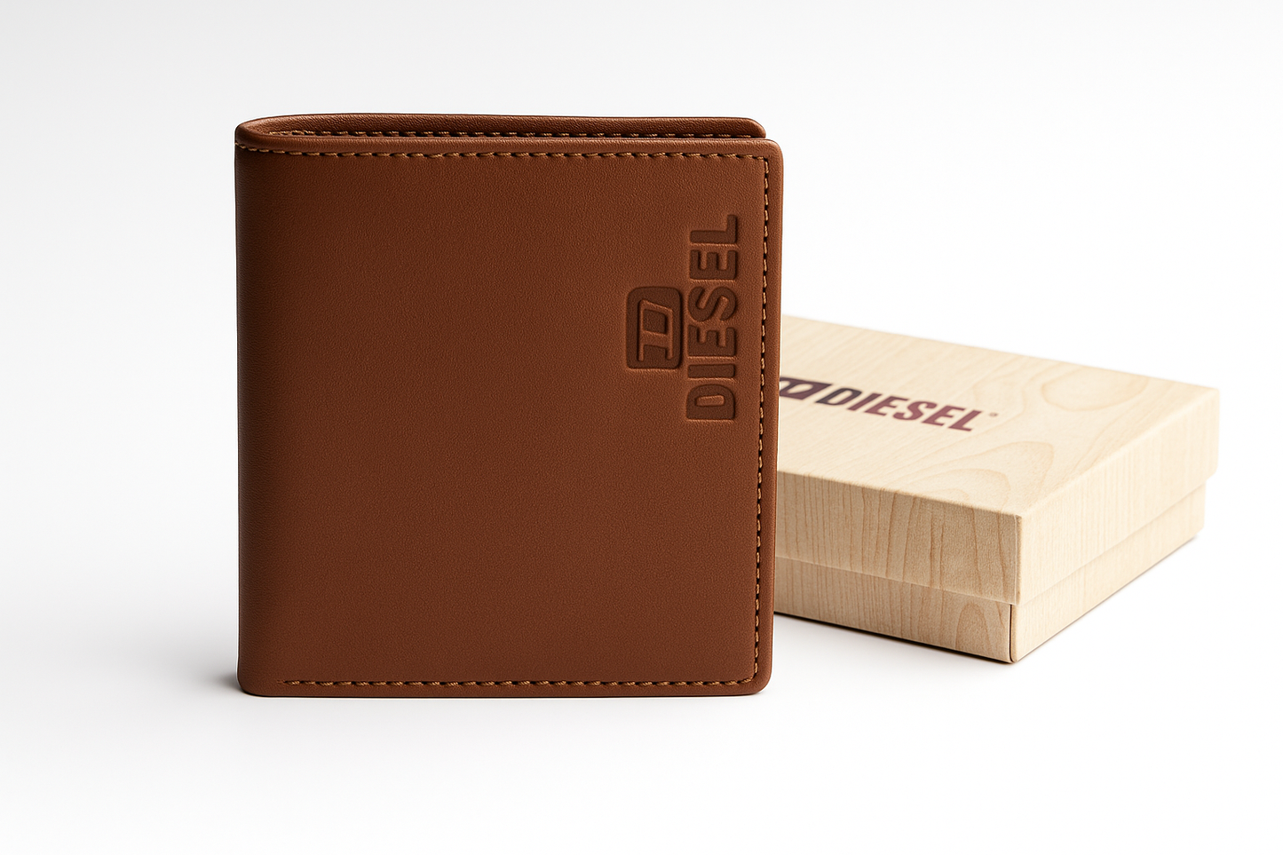 Diesel Premium Tan Leather Wallet for Men