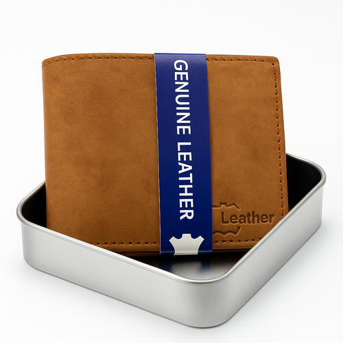 Tan Genuine Leather Wallet for Men