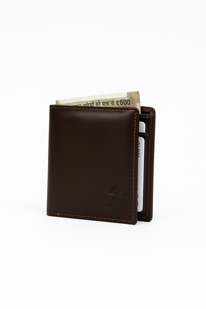 U.S. Polo Assn. Brown Genuine Leather Wallet for Men