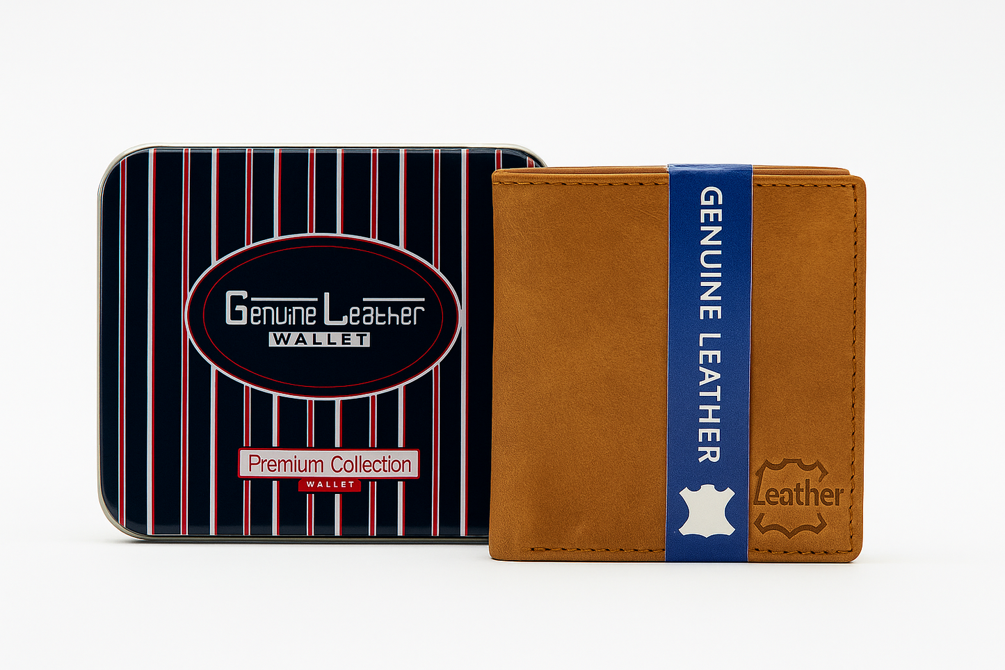 Tan Genuine Leather Wallet for Men